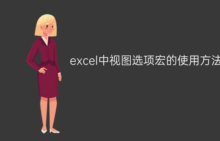 excel中视图选项宏的使用方法