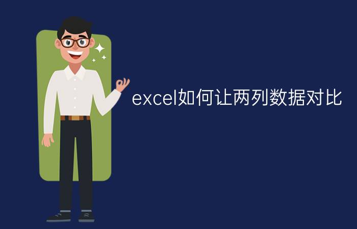 excel如何让两列数据对比