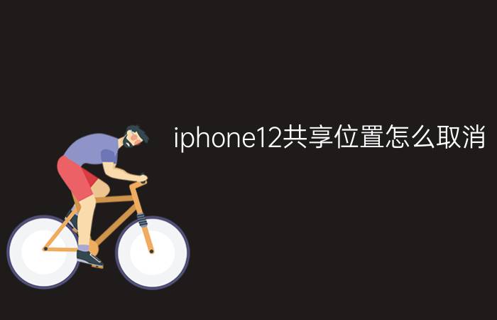 iphone12共享位置怎么取消