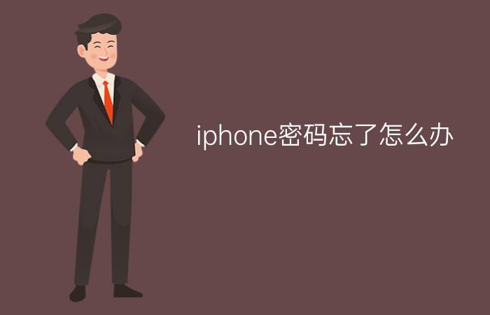 iphone密码忘了怎么办