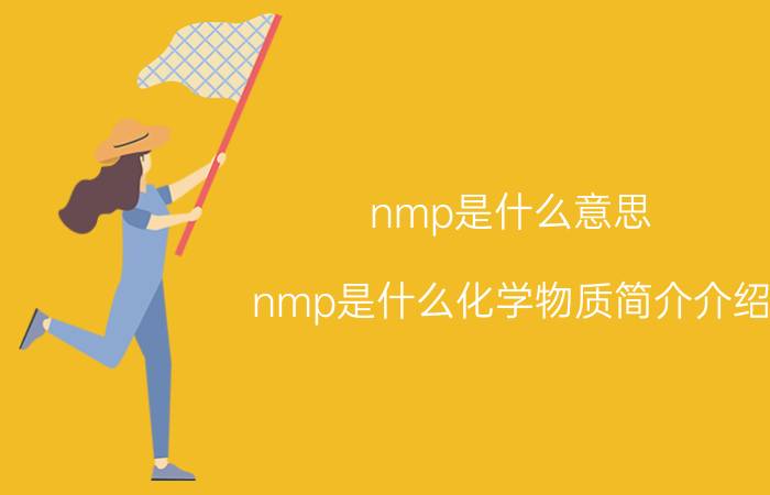 nmp是什么意思（nmp是什么化学物质简介介绍）