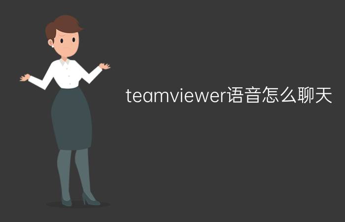 teamviewer语音怎么聊天