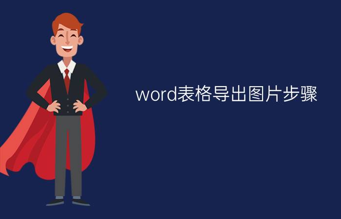 word表格导出图片步骤