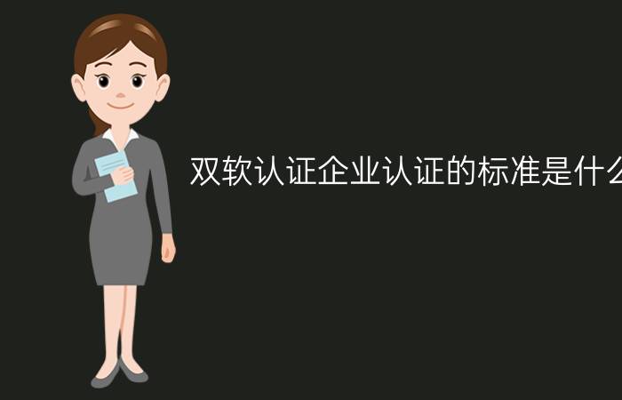 双软认证企业认证的标准是什么