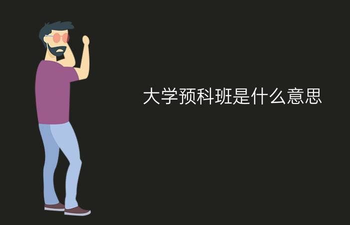 大学预科班是什么意思