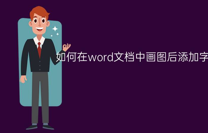 如何在word文档中画图后添加字母