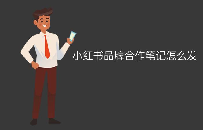 小红书品牌合作笔记怎么发