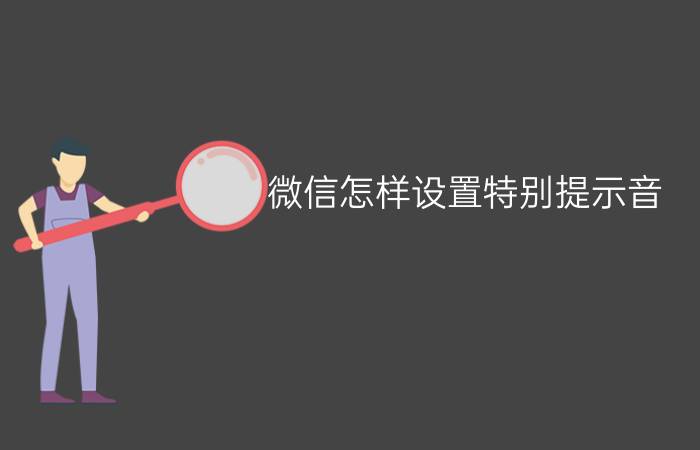 微信怎样设置特别提示音