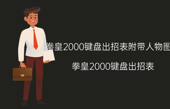 拳皇2000键盘出招表附带人物图像（拳皇2000键盘出招表）