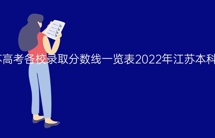 江苏高考各校录取分数线一览表2022年江苏本科大学分数线及名次