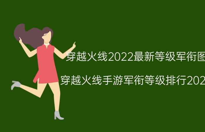 穿越火线2022最新等级军衔图（穿越火线手游军衔等级排行2022）