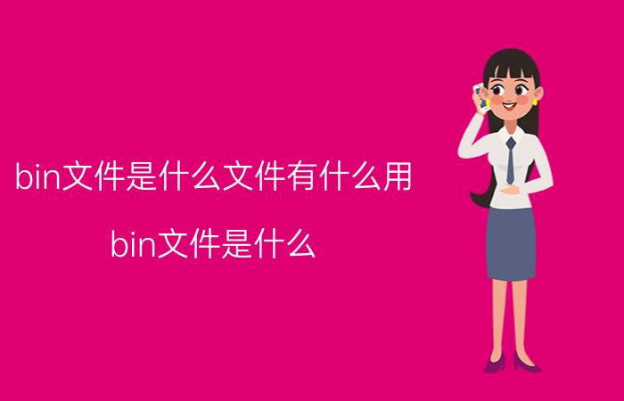 bin文件是什么文件有什么用（bin文件是什么）