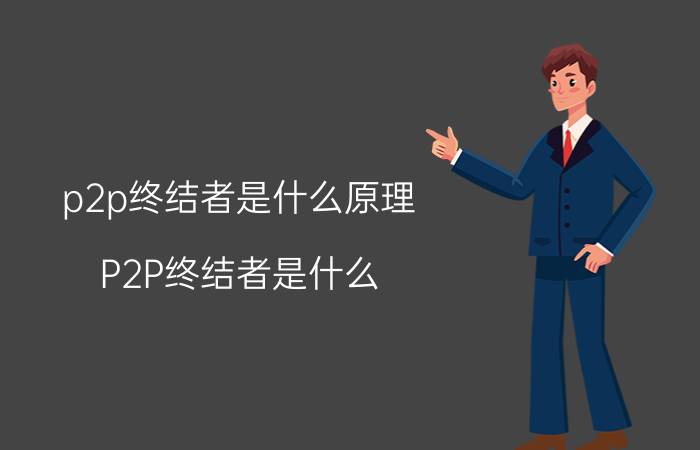 p2p终结者是什么原理（P2P终结者是什么）