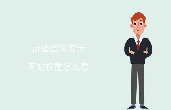 pr值查询统计（网站权重怎么看）