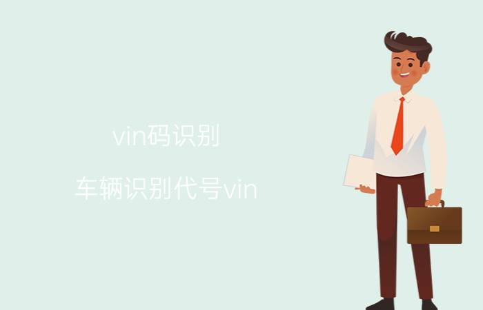 vin码识别（车辆识别代号vin（车架号识别））