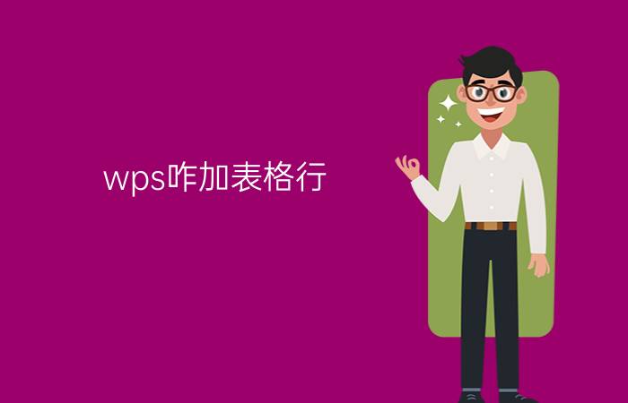 wps咋加表格行