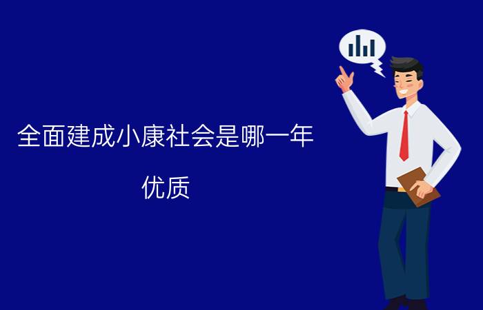 全面建成小康社会是哪一年？优质