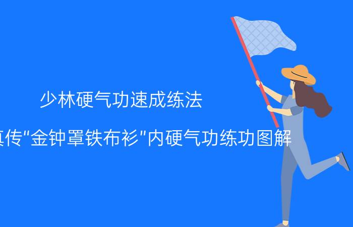 少林硬气功速成练法（少林真传“金钟罩铁布衫”内硬气功练功图解）