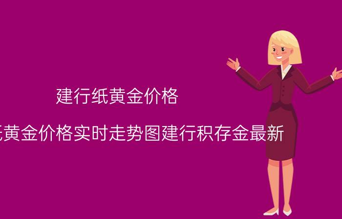 建行纸黄金价格(建行纸黄金价格实时走势图建行积存金最新)