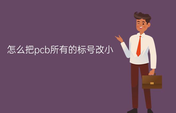 怎么把pcb所有的标号改小