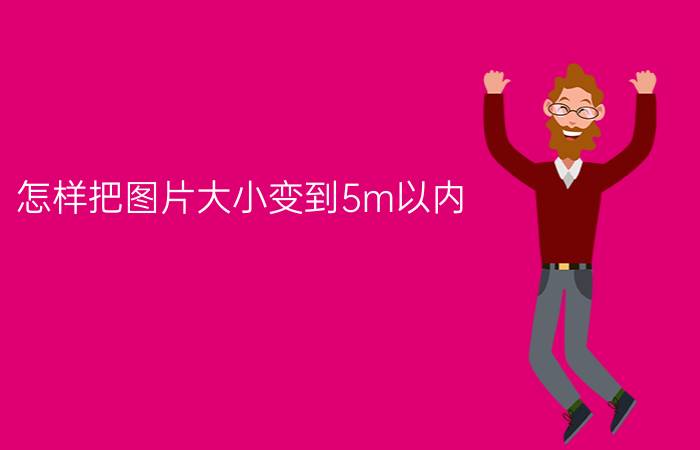 怎样把图片大小变到5m以内