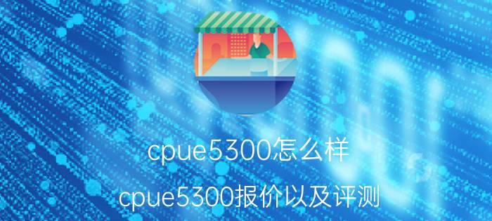 cpue5300怎么样？cpue5300报价以及评测