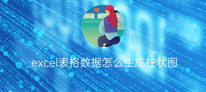 excel表格数据怎么生成柱状图