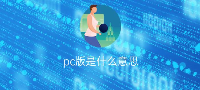 pc版是什么意思