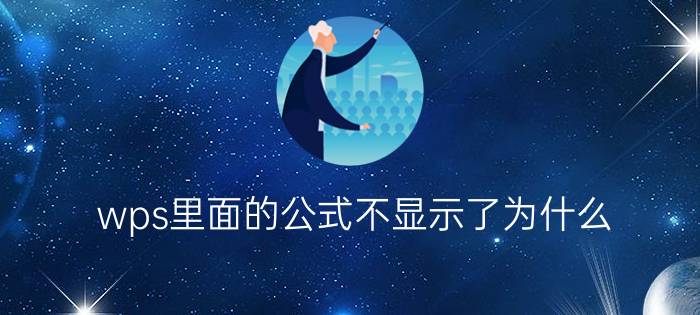 wps里面的公式不显示了为什么