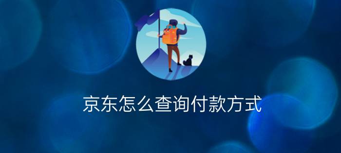 京东怎么查询付款方式