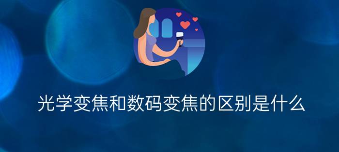 光学变焦和数码变焦的区别是什么