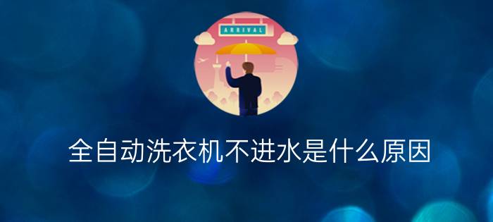 全自动洗衣机不进水是什么原因