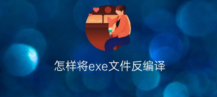 怎样将exe文件反编译