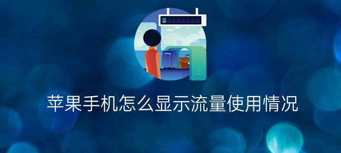 苹果手机怎么显示流量使用情况