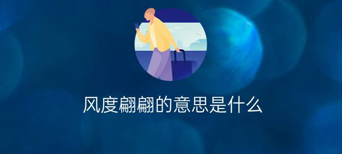 风度翩翩的意思是什么