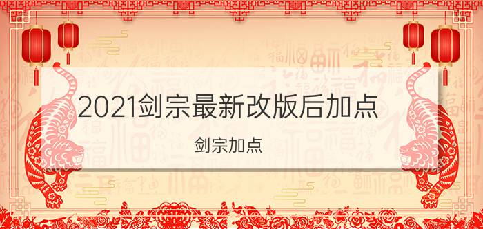 2021剑宗最新改版后加点（剑宗加点）