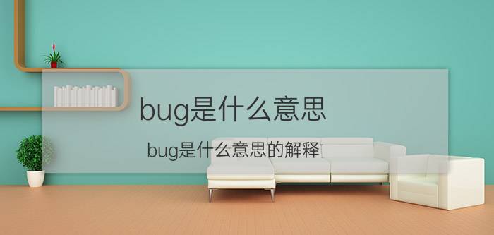 bug是什么意思？bug是什么意思的解释