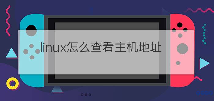 linux怎么查看主机地址