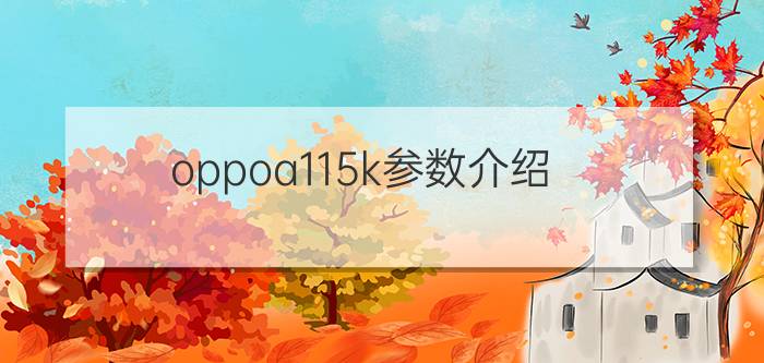 oppoa115k参数介绍