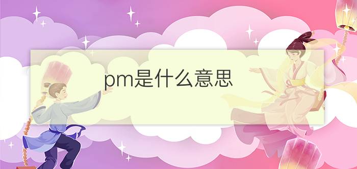 pm是什么意思