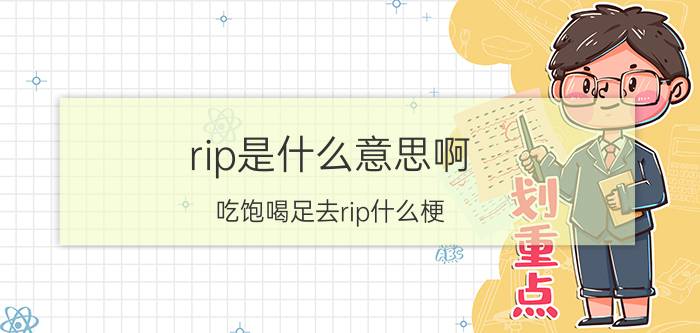 rip是什么意思啊(吃饱喝足去rip什么梗)