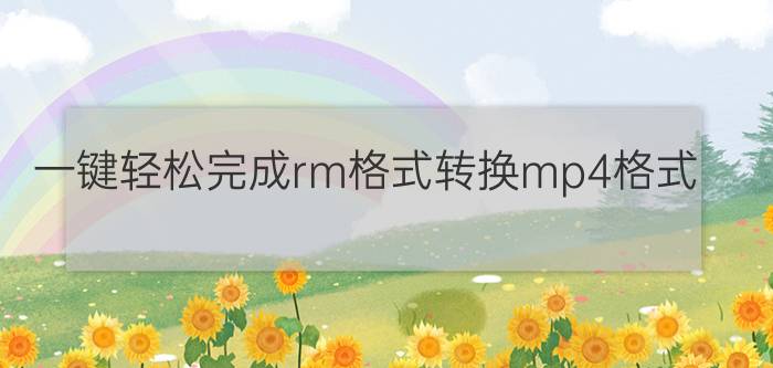 一键轻松完成rm格式转换mp4格式