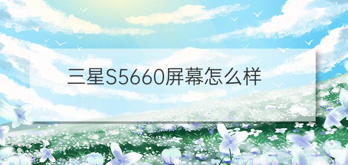 三星S5660屏幕怎么样