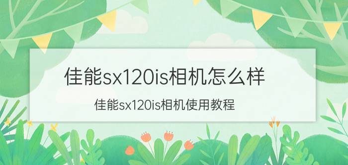 佳能sx120is相机怎么样（佳能sx120is相机使用教程）