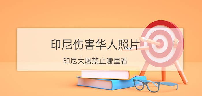 印尼伤害华人照片（印尼大屠禁止哪里看）