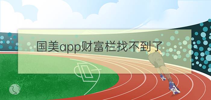 国美app财富栏找不到了