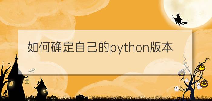 如何确定自己的python版本