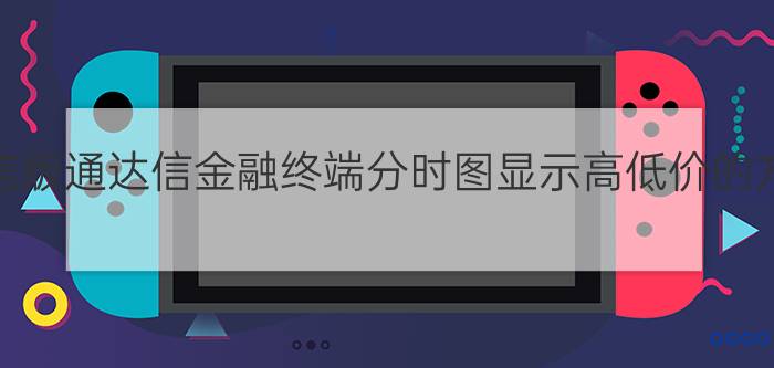 新浪通达信版通达信金融终端分时图显示高低价的方法步骤