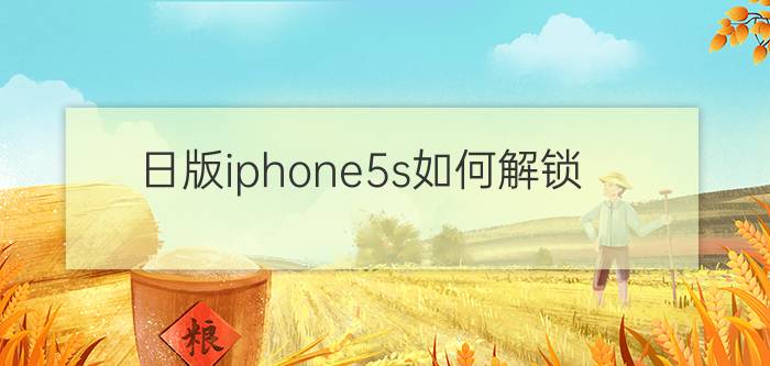 日版iphone5s如何解锁