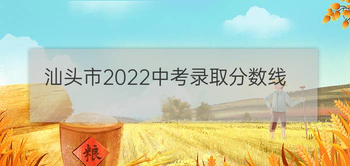 汕头市2022中考录取分数线